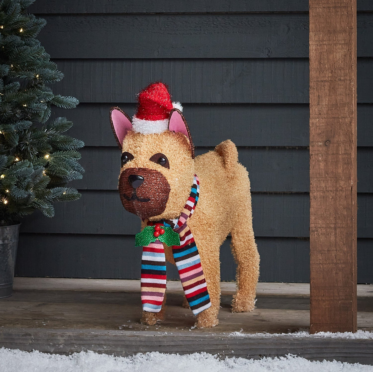 Figura de Natal do Bulldog Francês — 6