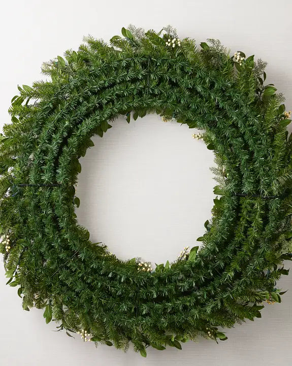 Grinalda de Natal 90 cm com LED, Folhagens Verdes e Mini Frutas Claras — 4