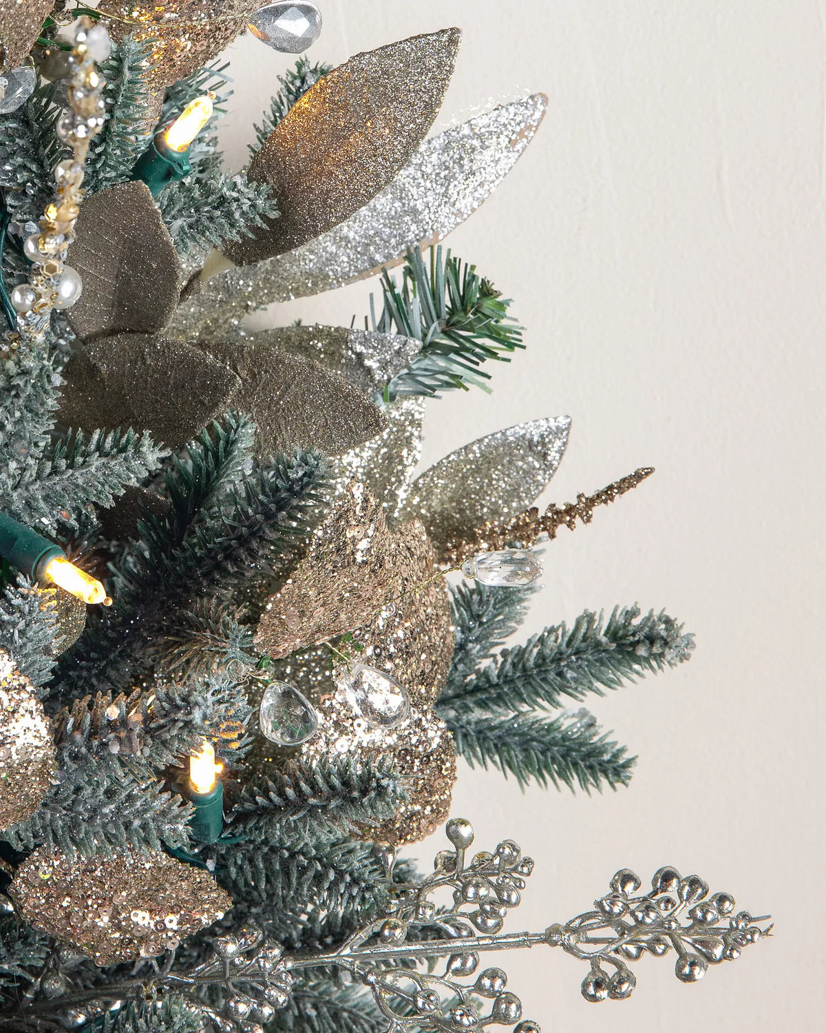 Grinalda Nevada Champagne Com LED 90 cm — 3