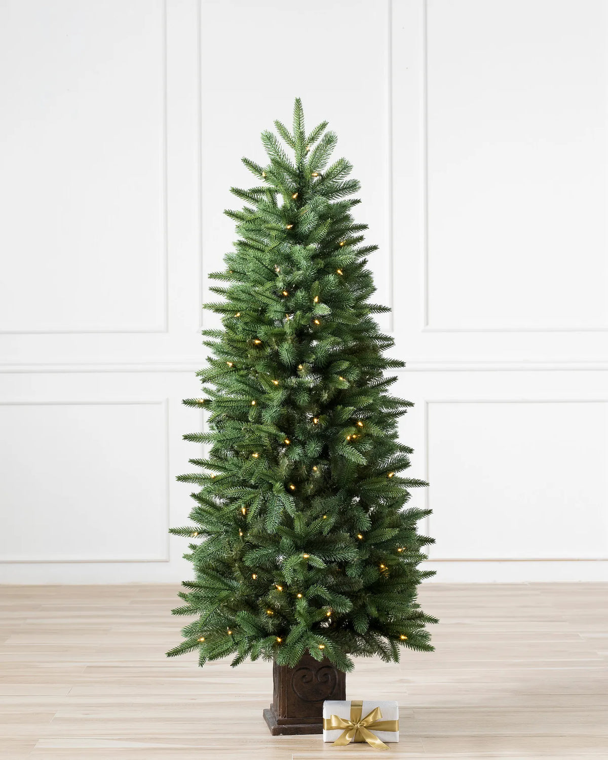 Mini Árvore de Natal Artificial 90 cm com Vaso e Luzes LED Quentes